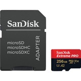 SanDisk 256GB Extreme Pro microSDXC 256 Go Classe 10, Carte mémoire 256 Go, MicroSDXC, Classe 10, Class 3 (U3), V30, Résistant aux chocs, Résistant à une température, Imperméable