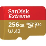 SanDisk 256GB Extreme microSDXC 256 Go Classe 10, Carte mémoire 256 Go, MicroSDXC, Classe 10, 100 Mo/s, 90 Mo/s, Class 3 (U3)