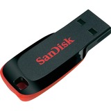 SanDisk Cruzer Blade lecteur USB flash 64 Go USB Type-A 2.0 Noir, Rouge, Clé USB Noir, 64 Go, USB Type-A, 2.0, Sans capuchon, 2,5 g, Noir, Rouge