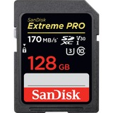 SanDisk Exrteme PRO 128 GB 128 Go SDXC UHS-I Classe 10, Carte mémoire 128 Go, SDXC, Classe 10, UHS-I, 170 Mo/s, 90 Mo/s