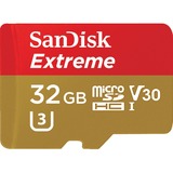SanDisk Extreme 32 Go MicroSDHC UHS-I Classe 10, Carte mémoire 32 Go, MicroSDHC, Classe 10, UHS-I, 100 Mo/s, 60 Mo/s