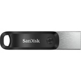 SanDisk iXpand Go 128 Go, Clé USB Noir/Argent, USB-A 3.2 Gen 1, Apple Lightning Connector