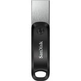 SanDisk iXpand Go 128 Go, Clé USB Noir/Argent, USB-A 3.2 Gen 1, Apple Lightning Connector