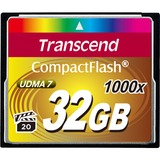 Transcend 1000x CompactFlash 32GB 32 Go MLC, Carte mémoire Noir, 32 Go, CompactFlash, MLC, 160 Mo/s, 120 Mo/s, Noir