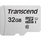 Transcend 300S 32 Go MicroSDHC NAND Classe 10, Carte mémoire Argent, 32 Go, MicroSDHC, Classe 10, NAND, 95 Mo/s, 25 Mo/s