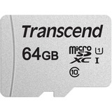 Transcend 300S 64 Go MicroSDXC NAND Classe 10, Carte mémoire 64 Go, MicroSDXC, Classe 10, NAND, 95 Mo/s, 25 Mo/s
