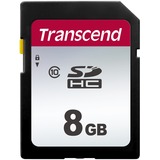 Transcend 300S 8 Go SDHC NAND Classe 10, Carte mémoire Noir, 8 Go, SDHC, Classe 10, NAND, 20 Mo/s, 10 Mo/s