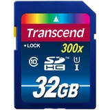 Transcend 32GB SDHC Class 10 UHS-I 32 Go NAND Classe 10, Carte mémoire Bleu, 32 Go, SDHC, Classe 10, NAND, 90 Mo/s, Class 1 (U1)
