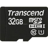 Transcend 32GB microSDHC Class 10 UHS-I 32 Go Classe 10, Carte mémoire Noir, 32 Go, MicroSDHC, Classe 10, UHS, 90 Mo/s, Noir, Rouge