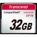 Transcend CF170 32 Go CompactFlash MLC, Carte mémoire 32 Go, CompactFlash, MLC, 90 Mo/s, 60 Mo/s, Résistant à la chaleur, Résistant aux chocs