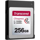 Transcend CFexpress 820 256 Go NAND, Carte mémoire 256 Go, CFexpress, NAND, 1700 Mo/s, 1300 Mo/s, Noir