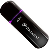 Transcend JetFlash 600 lecteur USB flash 32 Go USB Type-A 2.0 Noir, Clé USB Noir brillant, 32 Go, USB Type-A, 2.0, Casquette, 10,3 g, Noir