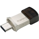 Transcend JetFlash 890 lecteur USB flash 128 Go USB Type-A / USB Type-C 3.2 Gen 1 (3.1 Gen 1) Noir, Argent, Clé USB Argent, 128 Go, USB Type-A / USB Type-C, 3.2 Gen 1 (3.1 Gen 1), Casquette, 3 g, Noir, Argent