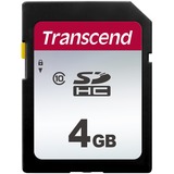 Transcend SDHC 300S 4GB 4 Go NAND Classe 10, Carte mémoire Noir, 4 Go, SDHC, Classe 10, NAND, 20 Mo/s, 10 Mo/s