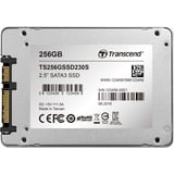 Transcend SSD230S 2.5" 256 Go Série ATA III 3D NAND SSD Argent, 256 Go, 2.5", 530 Mo/s, 6 Gbit/s