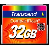 Transcend TS32GCF133 Cartes mémoire, Carte mémoire Noir, 32 Go, CompactFlash, MLC, 50 Mo/s, 20 Mo/s, Noir