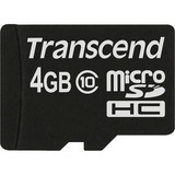 Transcend TS4GUSDC10 mémoire flash 4 Go MicroSDHC NAND Classe 10, Carte mémoire 4 Go, MicroSDHC, Classe 10, NAND, 90 Mo/s, Noir