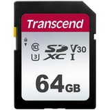 Transcend TS64GSDC300S mémoire flash 64 Go SDXC NAND Classe 10, Carte mémoire Noir, 64 Go, SDXC, Classe 10, NAND, 95 Mo/s, 40 Mo/s