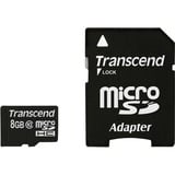 Transcend TS8GUSDHC10 mémoire flash 8 Go MicroSDHC NAND Classe 10, Carte mémoire Noir, 8 Go, MicroSDHC, Classe 10, NAND, 90 Mo/s, Noir
