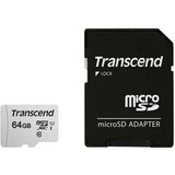 Transcend microSDXC 300S 64GB 64 Go NAND Classe 10, Carte mémoire Argent, 64 Go, MicroSDXC, Classe 10, NAND, 95 Mo/s, 25 Mo/s