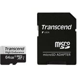 Transcend microSDXC 350V 64GB 64 Go NAND Classe 10, Carte mémoire 64 Go, MicroSDXC, Classe 10, NAND, 95 Mo/s, 45 Mo/s