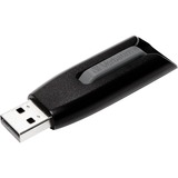 Verbatim Clé USB V3 de 128 Go Noir, 128 Go, USB Type-A, 3.2 Gen 1 (3.1 Gen 1), 80 Mo/s, Slide, Noir