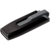 Verbatim Clé USB V3 de 128 Go Noir, 128 Go, USB Type-A, 3.2 Gen 1 (3.1 Gen 1), 80 Mo/s, Slide, Noir