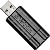 Verbatim Micro-clé USBPinStripe de 16 Go - noire Noir, 16 Go, USB Type-A, 2.0, 8 Mo/s, Slide, Noir