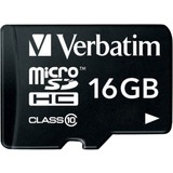 Verbatim Premium 16 Go MicroSDHC Classe 10, Carte mémoire Noir, 16 Go, MicroSDHC, Classe 10, 10 Mo/s, 10 Mo/s, Noir