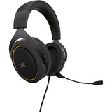 Corsair HS60 PRO STEREO Casque Arceau Connecteur de 3,5 mm Noir, Jaune, Casque gaming Noir/Jaune, Casque, Arceau, Jouer, Noir, Jaune, Binaural, Rotatif