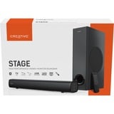 Creative Creative Stage Noir 2.1 canaux 80 W, Barre de son Noir, 2.1 canaux, 80 W, 160 W, 40 W, 72 dB, Avec fil