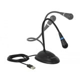 DeLOCK 65871 microphone Noir Microphone de PC Noir, Microphone de PC, -44 dB, 70 - 9000 Hz, 16 bit, 48 kHz, Unidirectionnel