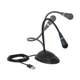 DeLOCK Microphone à col de cygne USB Noir