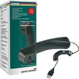 Digitus Combiné de téléphone USB, Casque/Écouteur Noir