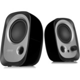 Edifier R12U 4W Noir, Argent haut-parleur, Haut-parleur PC Noir, 2.0 canaux, Avec fil, 3,5 mm, 4 W, 30 - 20000 Hz, Noir, Argent