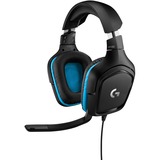 Logitech G432 7.1 Surround Sound Wired, Casque gaming Noir/Bleu, PC, PlayStation 4, PlayStation 5, Xbox One, Xbox Series X|S, Nintendo Switch