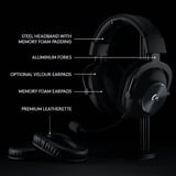 Logitech G Pro X Casque Arceau Noir casque gaming over-ear Noir, Casque, Arceau, Jouer, Noir, Binaural, Rotatif