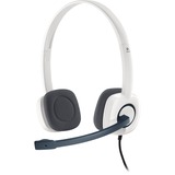Logitech H150 Binaural Bandeau Blanc casque on-ear Blanc, Centre d'appel/Bureau, Binaural, Bandeau, Blanc, Avec fil, Supra-aural, Vente au détail