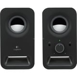 Logitech Haut-parleurs stéréo Z150 Son stéréo clair, Haut-parleur PC Noir, 2.0 canaux, Avec fil, 3 W, Noir