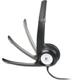 Logitech USB Headset H390, Casque/Écouteur Noir, Vente au détail