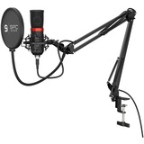 SPC Gear SM950 Noir Microphones Noir, 18 - 21000 Hz, 16 bit, 48 kHz, 135 dB, Cardioïde, Avec fil