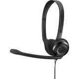 Sennheiser PC 5 CHAT Casque Arceau Noir Connecteur de 3,5 mm, Casque d'écoute Noir, Casque, Arceau, Bureau/Centre d'appels, Noir, Binaural, 2 m