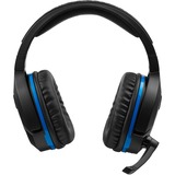 Turtle Beach Stealth 700 - PS4 Casque Arceau Noir, Casque gaming Noir/Bleu, Casque, Arceau, Jouer, Noir, Binaural, Sans fil