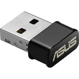 ASUS USB-AC53 Nano WLAN 867 Mbit/s, Adaptateur WLAN Noir/gris, Sans fil, USB, WLAN, Wi-Fi 5 (802.11ac), 867 Mbit/s, Noir, Acier inoxydable