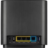 ASUS ZenWiFi AX XT8 (B-2-PK) routeur sans fil Gigabit Ethernet Tri-bande (2,4 GHz / 5 GHz / 5 GHz) Noir, WLAN-LTE-Routeur Noir, Wi-Fi 6 (802.11ax), Tri-bande (2,4 GHz / 5 GHz / 5 GHz), Ethernet/LAN, Noir, Routeur