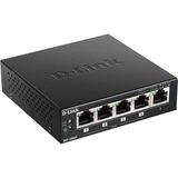 D-Link DES-1005P, Switch Noir, Non-géré, L2, Fast Ethernet (10/100), Full duplex, Connexion Ethernet, supportant l'alimentation via ce port (PoE)