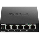 D-Link DES-1005P, Switch Noir, Non-géré, L2, Fast Ethernet (10/100), Full duplex, Connexion Ethernet, supportant l'alimentation via ce port (PoE)