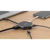 D-Link DUB-M420, Hub USB Noir/Argent, Avec fil, Thunderbolt 3, 60 W, Noir, Argent, 5 Gbit/s, 4096 x 2160 pixels