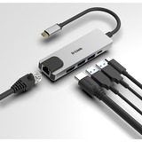 D-Link DUB-M520, Hub USB Argent, Avec fil, Thunderbolt 3, 60 W, 10,100,1000 Mbit/s, IEEE 802.3, IEEE 802.3ab, IEEE 802.3az, IEEE 802.3u, IEEE 802.3x, Aluminium, Noir