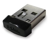 D-Link DWA-121 carte réseau WLAN 150 Mbit/s, Adaptateur WLAN Sans fil, USB, WLAN, Wi-Fi 4 (802.11n), 150 Mbit/s, Noir